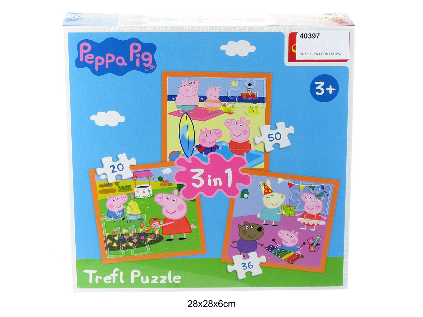 Puzle Trefl 3in1 - Peppa Pig