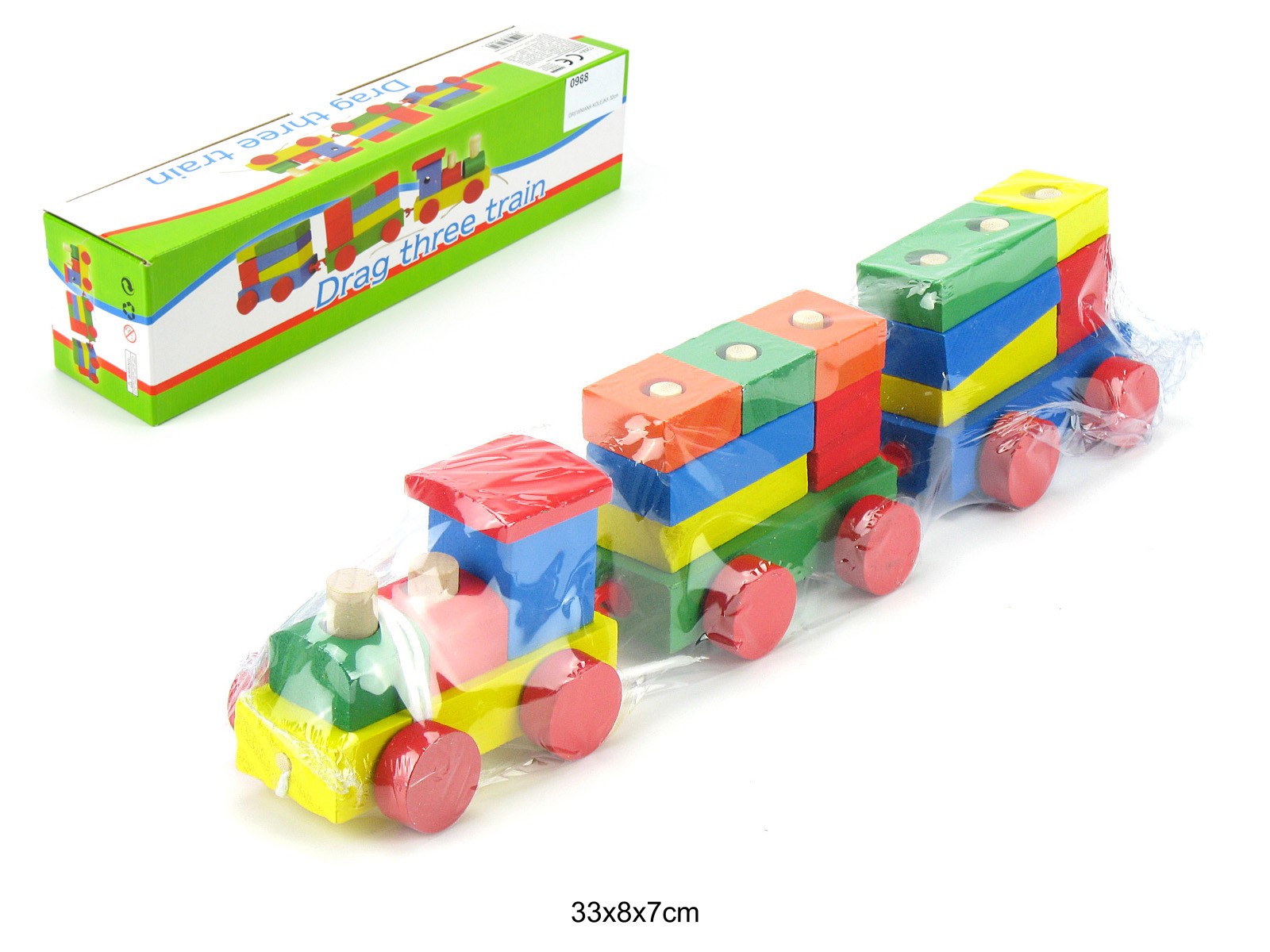 деревянные кубики -  поезд